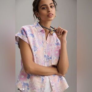 CLOTH & STONE Surf Shirt in blue and pink shades